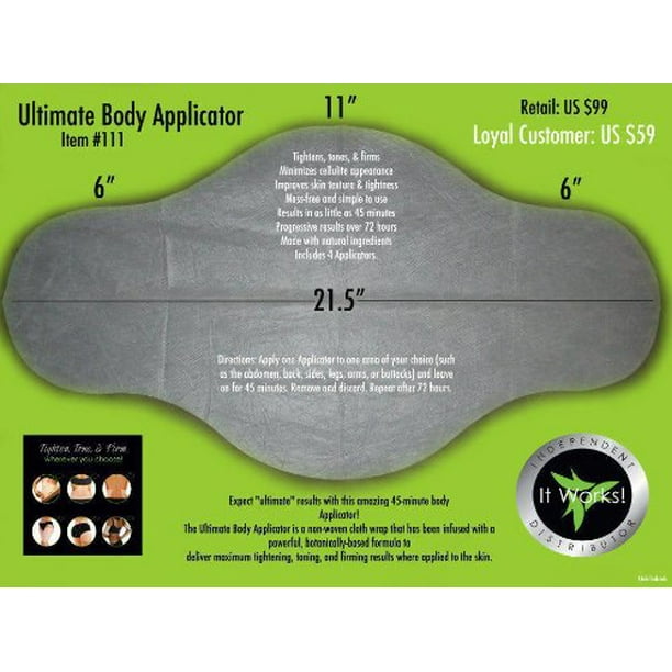It Works Ultimate Body Applicator Box Of 4 Wraps Walmart Com Walmart Com It Works Ultimate Body Applicator Box Of 4 Wraps Walmart Com Walmart Com