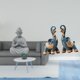 thumbnail image 2 of Estatua de mono,Estatua de Buda Mono para Interiores y Exteriores Budista,Figura de elefante,Figuras de elefantes,estatuas,adornos de animales,Escultura coleccionable para, 2 of 8