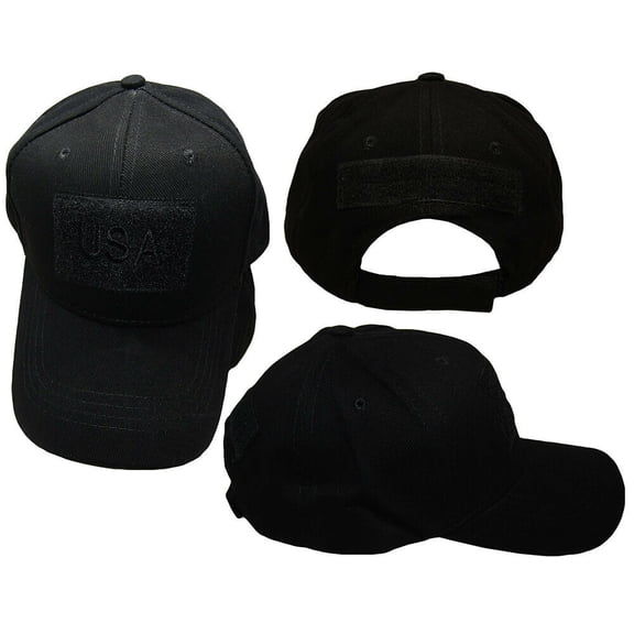 USA Black Operators Tactical 100% Cotton Embroidered Hat Cap