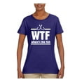 thumbnail image 2 of Where's the Fish WTF Parody | Womens Fishing Graphic T-Shirt, Purple, X-Large, 2 of 4