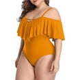 thumbnail image 4 of Trajes de baño de una pieza con hombros descubiertos para mujer Adepaton HMHZ262-8, 4 of 7