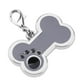 thumbnail image 5 of Etiqueta de identificación de mascota de aleación, colgante de identificación con nombre de Animal para perro y gato, forma de hueso (gris), 5 of 5
