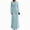 Light Blue, variant on Women's Plus Size Cowl Neck Ruched Maxi Dress Long Sleeve Draped Slim Fit Solid Formal Evening Elegant Dress S-2XL