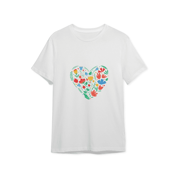 Vintage Floral Shirt Kids girl 100% cotton flower print white T-shirt