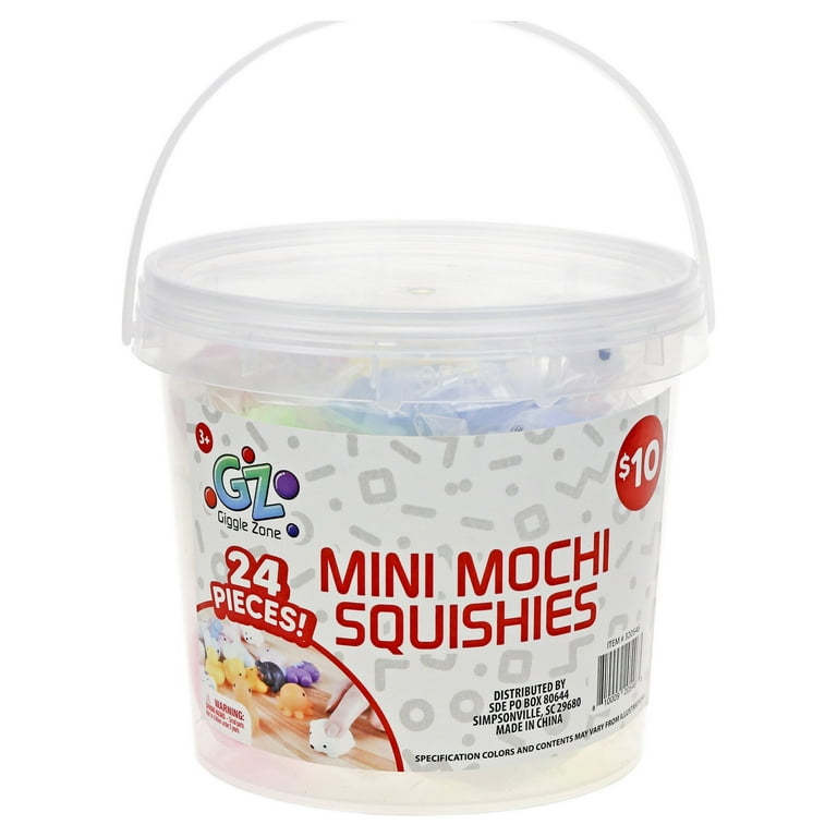 Giggle Zone Mini Mochi Squishies, 24 Piece Fidget Toys with