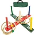 thumbnail image 1 of WE Games Rope Ring Toss Yard Game, Throwing Carnival Quoits Set, Solid Wood, 1 of 5