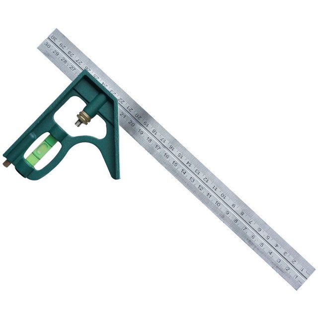 Herramienta de medición cuadrada ajustable TUNC 12 pulgadas Acero inoxidable verde