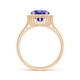 thumbnail image 2 of ANGARA Natural Classic Oval 2.9 ct Tanzanite Floral Halo Ring in 14K Rose Gold for Women (Size-10x8mm) | December Birthstone, Birthday, Anniversary, Jewelry Gift for Women | Natural Tanzanite Ring, 2 of 8