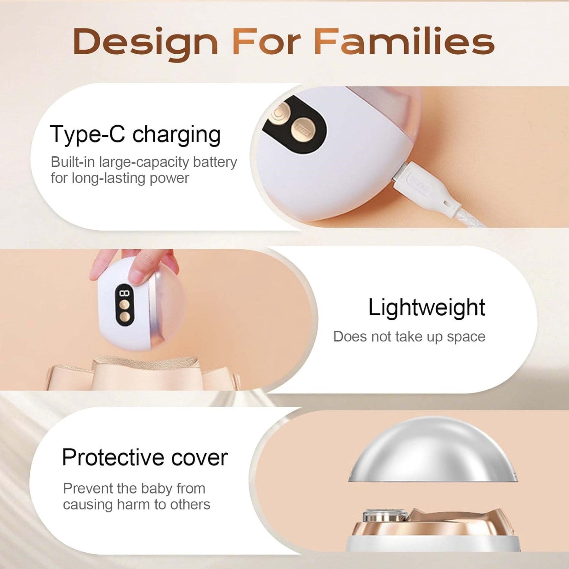 Multi Functional Electric Nail Clippers Trimmer, 2026 Upgraded 3 in 1 Electric Polishing Automatic Nail Clippers with 3 Adjustable Speeds, for Adult and Seniors(wwx)