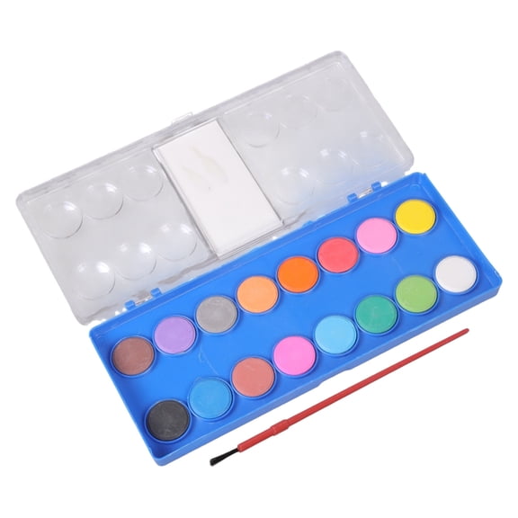 16 Color Solid Watercolor Paint Set Dry Powder Cake For Kids Art Projects