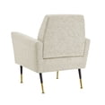 thumbnail image 4 of Inspired Home Kadin Linen Accent Chair with Square Arms, Beige, 4 of 7