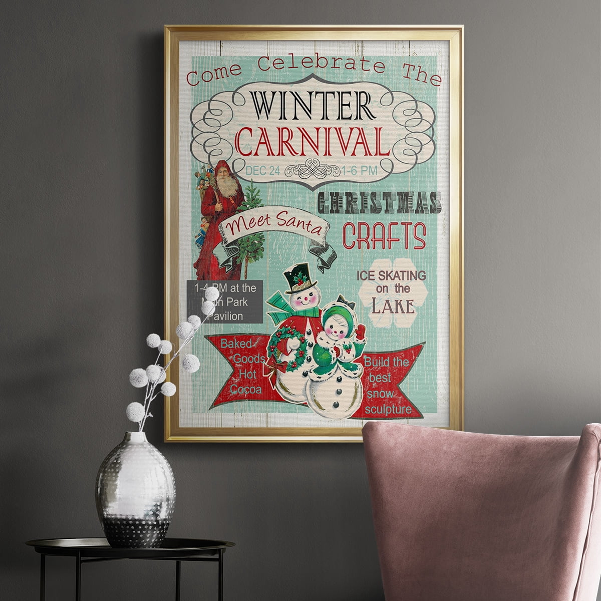 Bright Christmas Carnival Premium Framed Print - Ready to Hang