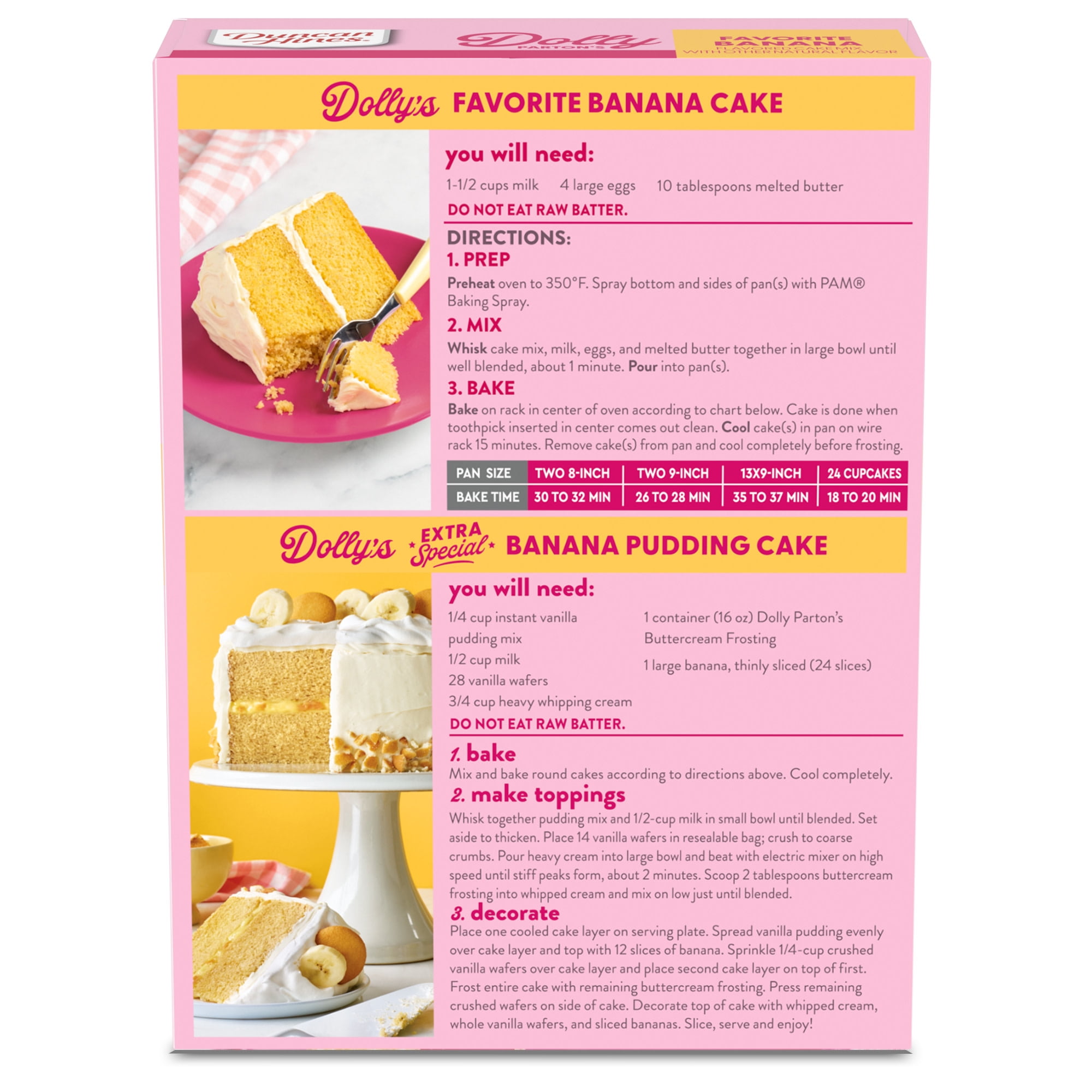 Duncan Hines Dolly Parton's Favorite Banana Flavored Cake Mix, 18 oz