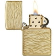 thumbnail image 3 of Zippo 46273 Luxury Waves Design Tumbled Brass Pocket Lighter, 3 of 9