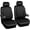 Black Gray Piping, variant on CAR GRAND PU Leather Car Seat Covers, Universal Fit Rear Bench covers for Trucks SUV Sedan Automotive Seat Protectors Armrest Waterproof 3D Foam Comfortable Faux Nappa Leather Black
