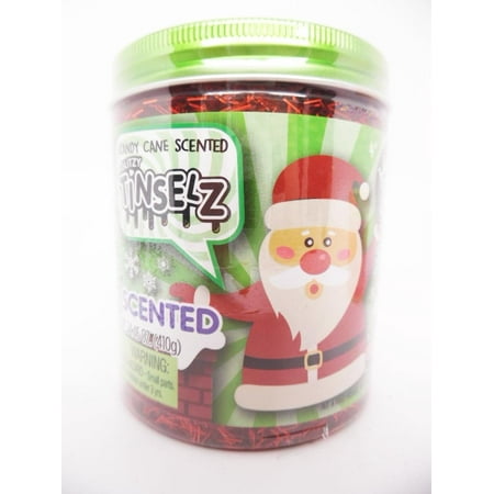 Candy Cane Scented Glitzy Tinselz Red Compound Kings Holiday MS Jar Santa