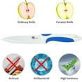 thumbnail image 4 of 3-Piece Sharp Ceramic Knife Set with Covers - Stain Resistant White Blade Rust Proof Kitchen Knives Household Vegetables Slicing Tool, 4 of 8