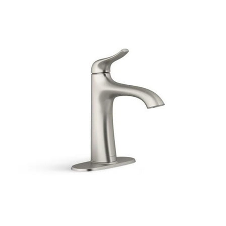 KOHLER Easmor Single-Handle Single Hole Bathroom Faucet in Vibrant Brushed Nickel