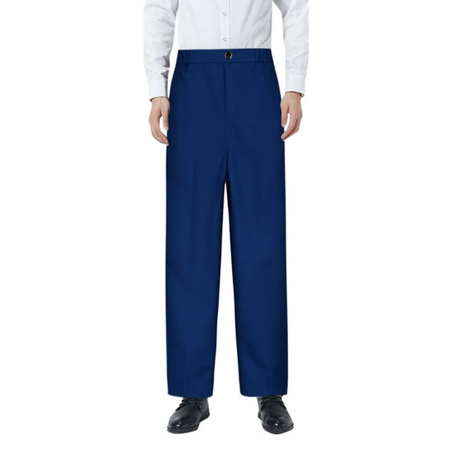 Pantalons Habillés pour Garçons Taille Ajustable Poches avant Jambe Droite