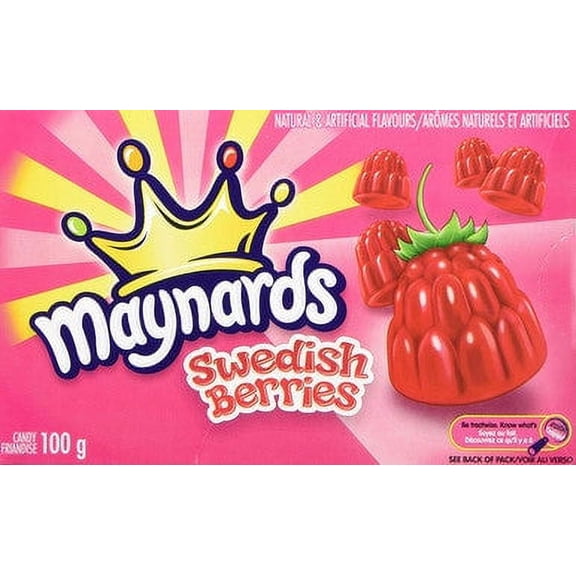 Maynard's Swedish Berries Gummy Candy Boxes, 12 pack (100g / 3.5oz) {Imported from Canada}