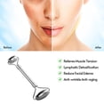 thumbnail image 2 of Stainless Steel Face Roller Dual Side Face Gua Sha Roller for Face Therapy Facial Skin Care Reduce Wrinkles and Puffines, 2 of 6