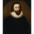 thumbnail image 2 of Anonymous 15x17 Black Ornate Wood Framed Double Matted Museum Art Print Titled - John Winthrop, 2 of 5
