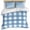 Blue, variant on Blue White Plaid Bedding 3 Piece Duvet Cover Set Full Size, Gradient Geometric Buffalo Checkered Soft Microfiber Comforter Cover with Zipper Closure & Pillowcases, Wrinkle & FadeResistant Quilt Cover