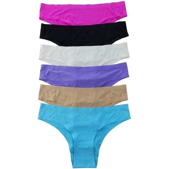 Iheyi 12 Pieces Lowrise Seamless No Show No Line Laser Cut Boyshorts Panty S/M/L/XL (XL X-Large)