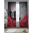thumbnail image 2 of Valentine's Day Sheer Curtains 84 Inch Length 2 Panels Set, Modern Classic Red Rose Flower Voile Window Treatment Rod Pocket Curtains Sheers Drapes for Bedroom/Living Room/Kitchen 52"x84"x2, 2 of 7