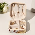 thumbnail image 6 of Peony Travel Portable Square Jewelry Stand with Box, Display, and Bracelet Holder - Ideal for Rings, Earrings, Necklaces, and More - Suitable for Girls and Women, 6 of 6