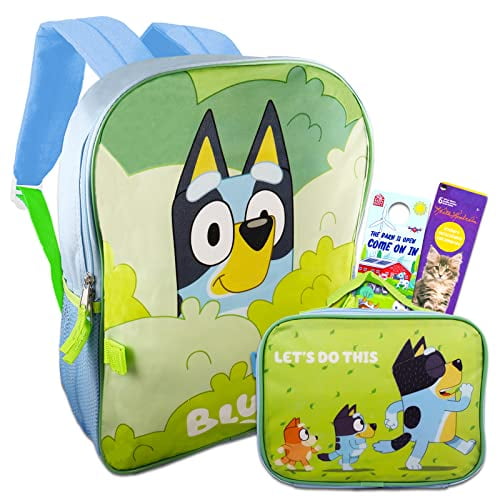 Bluey Backpack and Lunch Bag for Kids - 6 Pc Bluey School Supplies