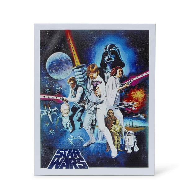 Póster Star Wars Episodio IV: Una nueva esperanza 1977, 40 x 50 cm, lienzo