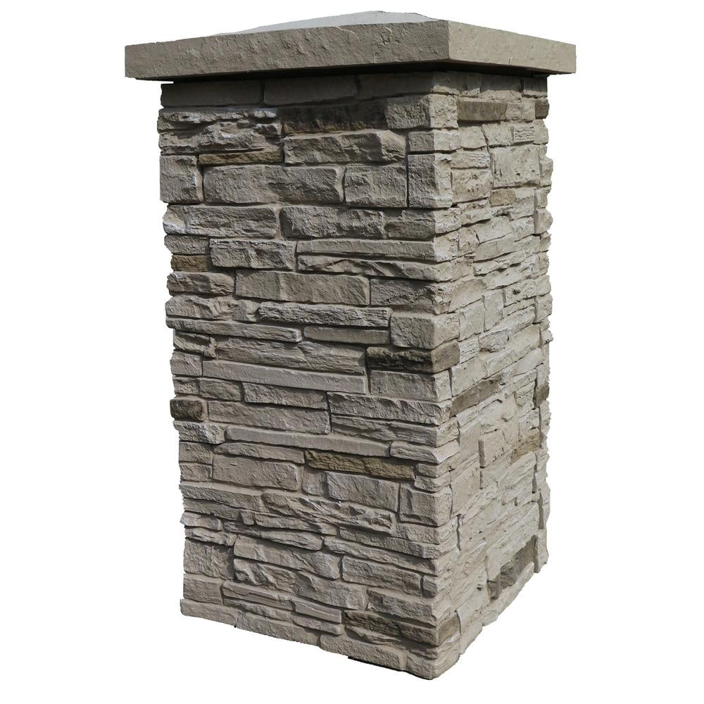 Nextstone Faux Polyurethane Stone Column Wrap Sahara
