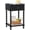 Black, variant on Night Stand, Small End Table with Storage for Living Room, Farmhouse Bedside Side Table with Spindle Wood Legs for Bedroom, Office, Natural