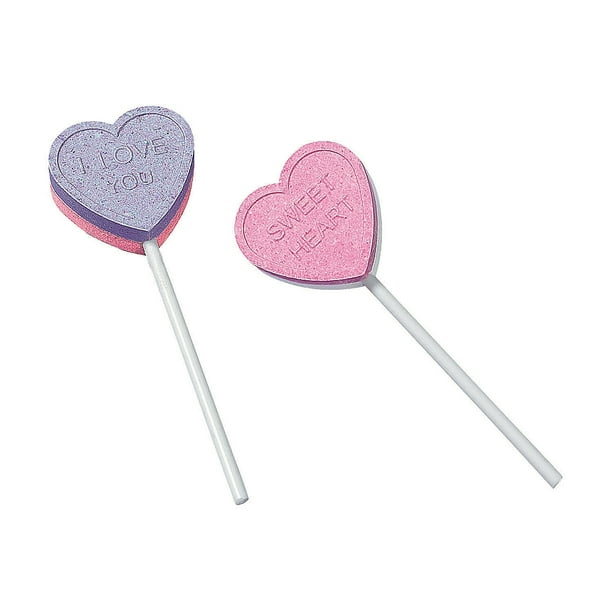 Valentine Heart Lollipops - Edibles - 46 Pieces - Walmart.com - Walmart.com