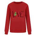 thumbnail image 4 of Chandail en Molleton de Noël pour Femmes 2023 Mode Décontractée Col Rond Imprimé de Noël Manches Longues Blouse Sans Capuche en Solde, 4 of 7