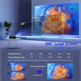 thumbnail image 2 of NexiGo PJ20 Proyector nativo 1080P [450ANSI: más de 9500 Lux de brillo], proyector de vídeo Wi-Fi 5G con Bluetooth 5.1, pantalla de 40 a 200 pulgadas, compatible con teléfono, computadora, HDMI, USB,, 2 of 5