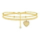 thumbnail image 2 of Fiudx Tobillera con Letras, Elegante Tobillera con Dije de Corazón, Diseño En Capas para La Moda, Joyería Personalizada para Mujer, Perfecta para Fiestas En La Playa o Citas Nocturnas, Una Declaració, 2 of 4
