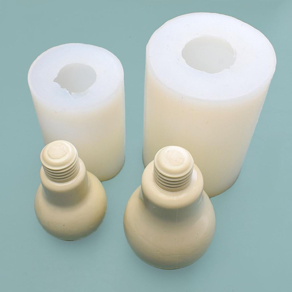 Bulb-shape Silicone Mold Candle Mold Non-stick Easy to De-mold for Making Candle