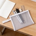 thumbnail image 5 of Weloille A5 Clear Mesh Storage Bag 1 Piece, Multifunctional Portable Handle File Bag, Breathable Lightweight Organizer Pouch, for Storing Pens Cosmetics Toys Office Supplies Small Items, 5 of 6