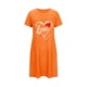 thumbnail image 5 of Camisón corto de talla grande para mujer, camisón de manga corta con estampado de pecho a la moda, camisón para mujer, 5 of 5