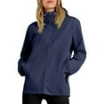 thumbnail image 2 of ChicHaven Waterproof Rain Jacket for Women Packable Rain Slicker Raincoats Women's Windbreaker for Spring Fall Dark Blue S, 2 of 7