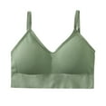 thumbnail image 1 of Gibobby Eslinga deportiva en forma de U sin costuras, pecho envuelto, acolchado para niña con almohadilla para el pecho, parte superior del tubo, ropa interior para mujer(Verde,Talla única), 1 of 5