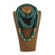 thumbnail image 1 of Minnieouse Bufanda resistente al desgaste con anillo y aspecto limpio, bufanda, collares con costuras finas de alta gama Accesorios de disfraces verde negruzco, 1 of 6