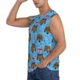 thumbnail image 3 of Haiem Men's Cute Puppy Print Tank Tops Summer Sleeveless Cut Off Workout T-Shirts Fitness Vest Athletic Undershirts-Large, 3 of 8