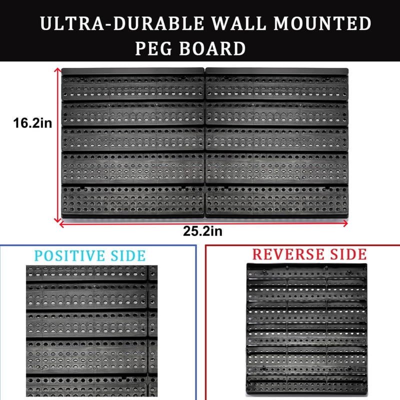 30 Pcs Wall Mounted Storage Bins, Garage Organizer Storage Shelf Unit Board 25.2" x 16.2"