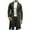 Olive Green, variant on WREESH Fashion Winter Coat Men Casual Button Solid Long Sleeve Pockets Stand Collar Outwear Coat Navy