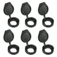 thumbnail image 1 of Cubierta de polvo para cerradura de puerta Uxcell de 22 mm, 6 paquetes de tapas de cubierta de polvo para cerraduras de panel de llaves de goma impermeable, negro, 1 of 5