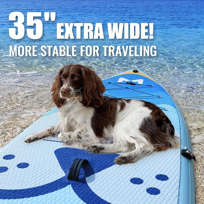 Inflatable Stand Up Paddle Boards with Premium SUP Paddle Board Accessories，10'8'' Paddle Boards Water Ripple Design,Wide Stable Non-Slip Comfort Deck for Adult & Youth