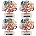 thumbnail image 2 of Adornos de base de mármol blanco cuadrado con pieza rectangular negra, árbol de grava de siete colores, mármol blanco cuadrado, 2 of 6